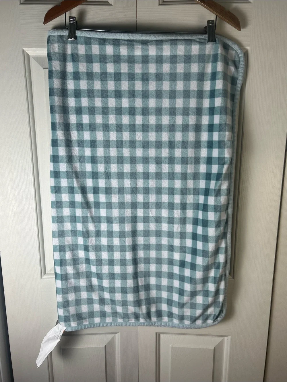 Modern Moments by Gerber Mountains Baby Blanket Blue Green White Trees Plaid